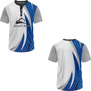 T-shirt imprimé coupe ample 100% coton pour homme T-shirts à boutons tricotés pour toutes les saisons - Product Image 6