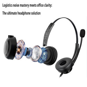 Auriculares <span class=keywords><strong>con</strong></span> Cable para Centro <span class=keywords><strong>de</strong></span> Llamadas, Auriculares Telefónicos USB <span class=keywords><strong>con</strong></span> Micrófono <span class=keywords><strong>con</strong></span> <span class=keywords><strong>Cancelación</strong></span> <span class=keywords><strong>de</strong></span> <span class=keywords><strong>Ruido</strong></span> para Comunicación, al Mejor Precio Económico - Product Image 5