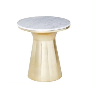 Mesa de centro lateral con acabado de doble tono de metal decorativo hecho a mano recién llegado de proveedor al por mayor con forma y tamaño personalizados - Product Image 4