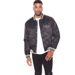 Chaqueta de béisbol Logotipo bordado Poliéster Letterman Varsity Chaquetas Mangas de cuero Chaqueta de béisbol para hombre - Product Image 2