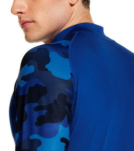 เสื้อรัดรูปแขนยาวสำหรับผู้ชายป้องกันรังสียูวีแห้งเร็วสำหรับการฝึกเล่นเซิร์ฟและยิม - Product Image 6