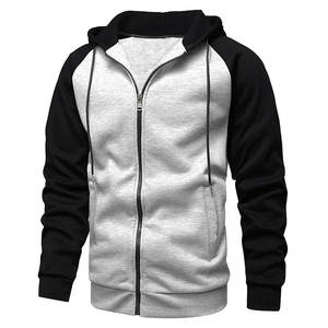 Último diseño Street Wear Transpirable Ligero Hombres Moda Tamaño personalizado 100% Algodón Cremallera Sudaderas - Product Image 1
