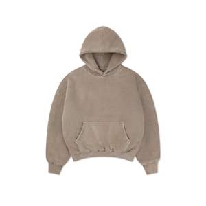Pull-over à capuche en coton épais de 500GSM pour hommes sweats à capuche surdimensionnés en éponge française en vrac logo de broderie personnalisé vierge vente en gros - Product Image 1