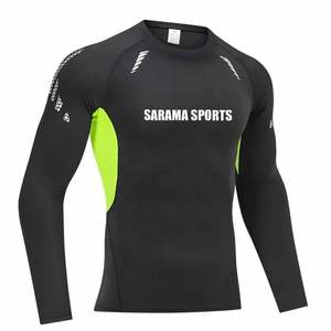 เสื้อรัดกล้ามเนื้อสำหรับผู้ชายแบบแห้งเร็วสำหรับกีฬาจิวยิตสูและ MMA แบบสั่งทำพิเศษ ลายพิมพ์แบบระเหิด แขนสั้น สำหรับออกกำลังกาย - Product Image 1