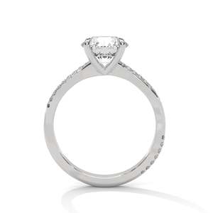 Bague de fiançailles élégante en diamant solitaire torsadé, diamant cultivé en laboratoire, personnalisable en or 10K/14K/18K, clarté VVS - Product Image 4
