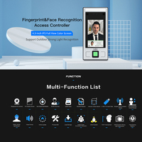 LEEKGOTECH 4,3 pulgadas Multi-Biométrico Reconocimiento facial de huellas dactilares Control DE ACCESO Dispositivo de asistencia de tiempo con software gratuito