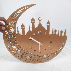 Calcomanía de pared MDF de caligrafía islámica en blanco y negro bohemio intrincado hogar decorativo escritura árabe arte naturaleza tema Ramadán - Product Image 1