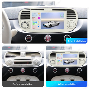 Lecteur multimédia automobile MEKEDE avec écran Android, navigation GPS, Car-play, WiFi, FM pour Fiat <span class=keywords><strong>500</strong></span> 2007-2015 de 7 pouces - Product Image 5