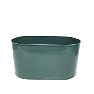 Maceta ovalada duradera a elección de los compradores, macetas de diseño moderno de Color verde para decoraciones de jardín para el hogar, hechas a mano, personalizadas a granel - Product Image 4