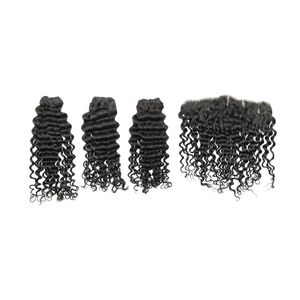 Holesale-ietnamese Uman Air, Juego de 3 manojos y cierre de ondas profundas - Product Image 2