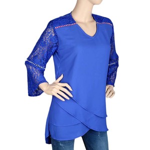 Blusa Elegante de Georgette para Mujer - Azul - Product Image 1