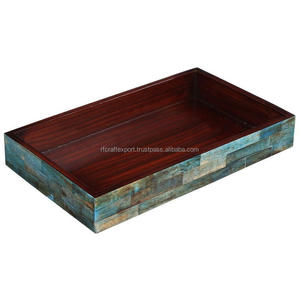 Bandeja de servicio con incrustaciones de hueso de lujo hecha a mano para el hogar, hotel o restaurante, bandeja de comida de buffet elegante - Product Image 1