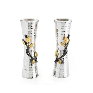 Vase à fleurs créatif en acier inoxydable avec décor de branche de feuille d'or Plateau de table élégant en métal poli pour la décoration de la maison et de l'événement - Product Image 4