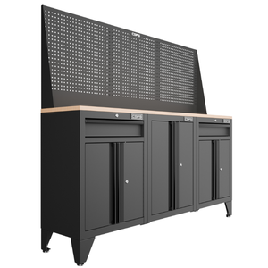 Juego de herramientas de banco de trabajo, caja de almacenamiento de acero al carbono de 183cm para mecánico, garaje, almacén, caja de herramientas con ruedas, hecho en Vietnam - Product Image 5