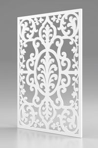 Decorative CNC Cut PVC Privacy Screen Room Divider Panel Vintage Ornament 600 x 1000 mm Made in Germany - Product Image 1