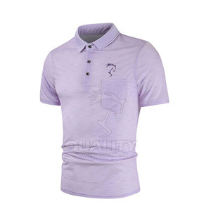 Chemises pour hommes en coton 100% respirant, séchage rapide, couleur unie, grande taille, tricotées, décontractées pour l'été - Product Image 1