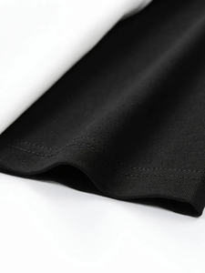 100% coton blanc solide T-Shirt pour hommes grande taille décontracté col rond manches courtes Collection d'été 260 grammes tissu vêtements en vrac - Product Image 4