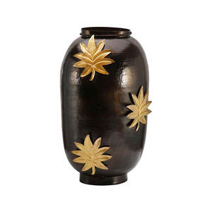 Decoración del hogar Acabado dorado Jarrones de metal Hecho a mano Florero elegante Decoración Recipiente de piso a precio asequible - Product Image 2