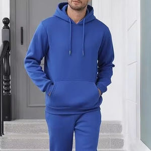 Conjunto de chándal con capucha y cremallera de algodón de alta calidad, ropa deportiva cálida transpirable para hombres y mujeres - Product Image 1