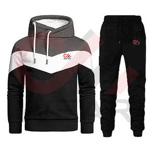 2025 Conjuntos de chándal con capucha atléticos de invierno de estilo sólido informal para hombres Chándal de bloque de color en todos los tamaños y colores disponibles - Product Image 3