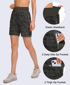 Shorts de sport imprimés pour femmes, fabriqués sur mesure, de haute qualité, pour la gym, le fitness, la course, le yoga et le cyclisme. - Product Image 3