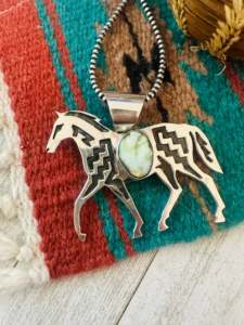 Collier pendentif cheval en argent sterling 925 fait main en turquoise palamino naturelle, best-seller, pour femmes, bijoux fins pour cadeaux - Product Image 2