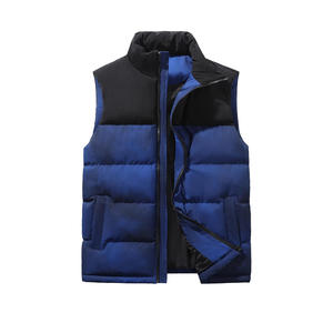 Gilet d'hiver unisexe épais et uni avec fermeture éclair, logo personnalisé, doublure en lin réversible, sans manches, long, avec capuche - Product Image 6