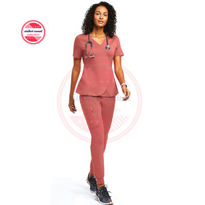 Ensemble d'uniformes de gommage en coton Polyester pour femmes | Ensembles d'uniformes de gommage pour personnel d'infirmière | Logo personnalisé - Product Image 1
