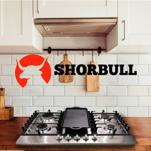 Cuisinière à gaz Shorbull 5 brûleurs en acier inoxydable avec plaque de cuisson, construction robuste, haute performance, vente en gros OEM, approvisionnement en vrac - Product Image 1