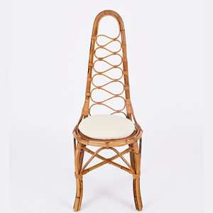 Modern style <b>High</b> <b>Back</b> Rattan and Wicker <b>Chair</b> for Dining Park Living Room - Product Image 3