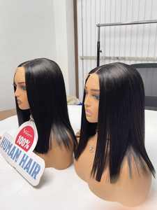 Pelucas de Cabello Humano Liso Natural con Encaje Transparente y Raya al Medio, Sin Caída ni Enredos, Gran Venta - Product Image 3