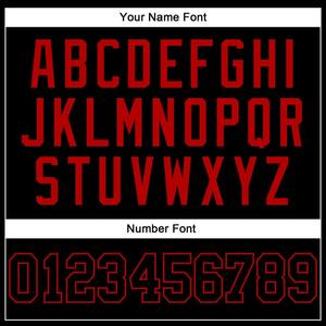 Maillot de baseball authentique noir-rouge personnalisé - Product Image 4