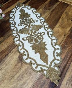 Corredor hecho a mano con cuentas, con un toque elegante, para mesas elegantes, corredor con cuentas para decoración festiva del hogar, manteles individuales más nuevos - Product Image 3