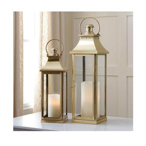 โคมไฟตกแต่งโลหะและแก้วสีทองสำหรับตกแต่งภายในและกลางแจ้งดีไซน์ใหม่ - Product Image 1