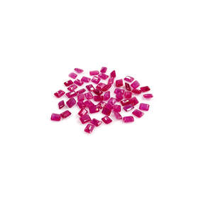 Rubis naturel du Mozambique, pierre brute non traitée, qualité AAA, octogones facettés 3x4mm et 4x5mm, qualité 5A, hauteur 8mm - Product Image 1