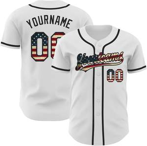 Maillot de baseball personnalisé uniforme d'équipe de broderie boutonné chemise sublimée matériel sergé nom numéro jeunesse maille séchage rapide - Product Image 1