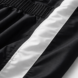 <b>Men</b>’s Black <b>White</b> Windbreaker Tracksuit Set Lightweight Nylon Track Suit Full Zip <b>Jacket</b> Stripe Jogger Pants Custom Logo OEM ODM - Product Image 5