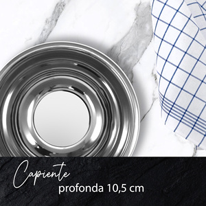 Set di ciotole antiscivolo in acciaio inossidabile con Base in Silicone 18X18X11 cm Design per nidificazione lucidato per cucina di casa per insalate - Product Image 3