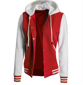 Chaquetas ligeras de alta calidad con capucha Lettermen para mujer Cómodo y patrón superior Tipo Sólido Hecho en - Product Image 2