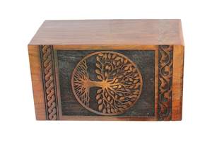 Wooden Funeral Urns Cremation for Adult Memorials Beautiful Simple <b>Keepsake</b> <b>Box</b> Urns for Human Pet Ashes - Product Image 6