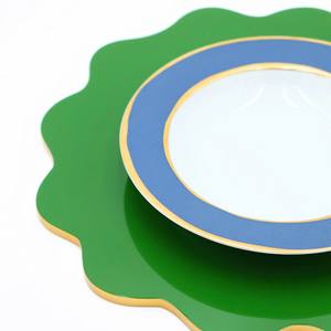 แผ่นรองแก้วเคลือบขอบทรงกลมมันวาวทันสมัยเหมาะสำหรับตกแต่งโต๊ะงานแต่งงานและงานแฮนด์เมดจากเวียดนาม - Product Image 6