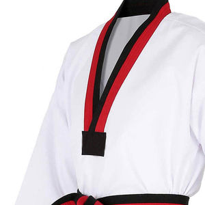 Venta al por mayor de ropa de Taekwondo hecha de algodón totalmente personalizada, ropa de lucha, uniforme de Taekwondo de artes marciales barato de buena calidad - Product Image 5