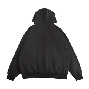 Sweats à capuche pour hommes en molleton délavé à l'acide avec logo personnalisé, 2 pièces - Livraison rapide en gros, pull à épaules tombantes, couleurs/tailles personnalisées, teinture unie - Product Image 4