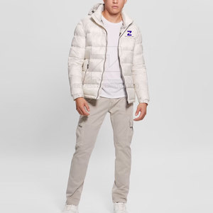 Veste matelassée respirante écologique personnalisée au design classique pour hommes veste d'hiver régulière et décontractée avec logo à l'avant chaud Streetwear - Product Image 2