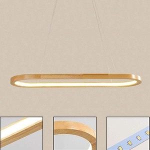 Lámpara de Techo LED Moderna, de Madera y Resina, Regulable, Impermeable IP54, Ecológica, Duradera, con Control de Botones, Altura Ajustable, CA - Product Image 6
