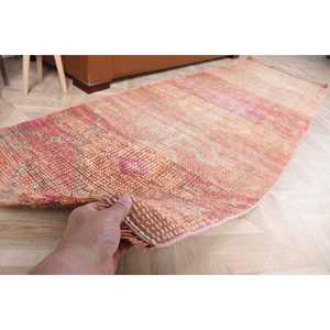 พรมตุรกี 3x9.1 ฟุต (91x277 ซม.) สีแดงลายอิคัต พรมวินเทจ - Product Image 2