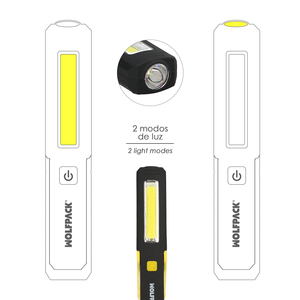 Torcia LED Ricaricabile Multifunzione a Forma di Penna (900 mAh) 200 Lumen con Magnete, Gancio e Supporto Regolabile - Product Image 3