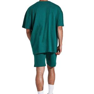 Conjunto de 2 piezas de verano para hombre de alta calidad, camiseta de manga corta y pantalones cortos, personalizable, de secado rápido, de algodón, para uso casual al aire libre. - Product Image 5