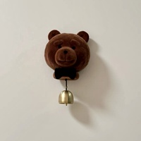 Mignon ours en peluche maison sonnette chambre porte d'entrée décoration chambre d'enfant décoration carillon éolien cadeau vacances cadeau