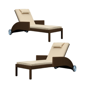 Chaises pliantes en rotin de bonne qualité, chaises longues modernes et élégantes, lit de soleil pour la plage et la piscine - Product Image 6